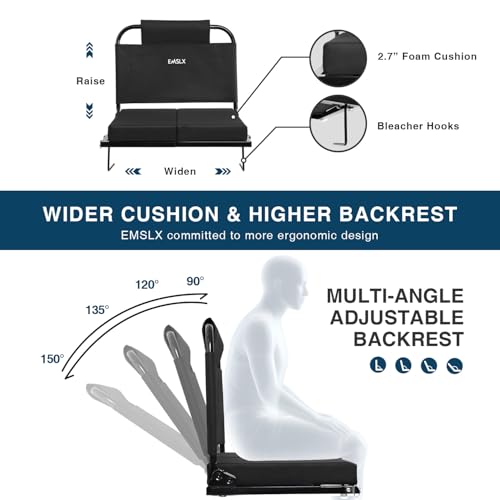 Bleacher Chairs with Back and Cushion W698897