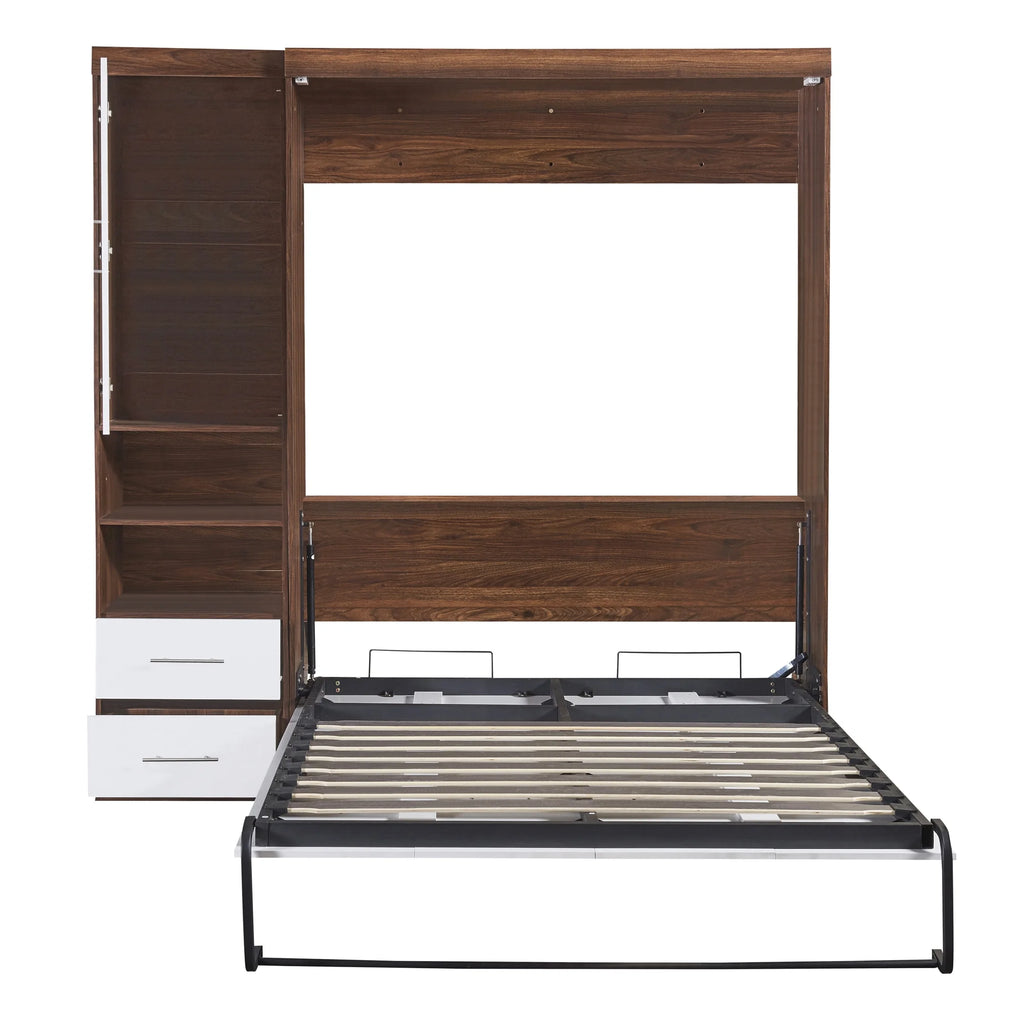Twin Size Murphy Bed with Cabinet E349