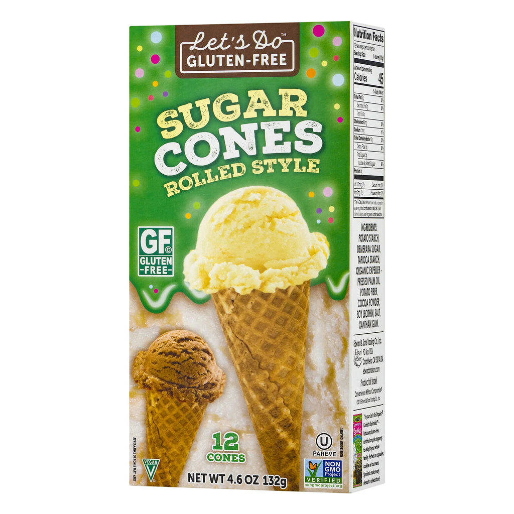 Gluten Free Sugar Cones, 4.6 Oz, 12 Ct S232663
