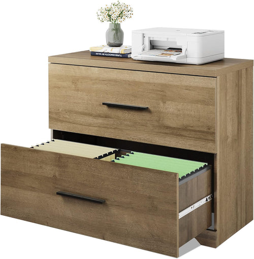 2 Drawer Wood Lateral File Cabinet with Anti-tilt Mechanism X4665