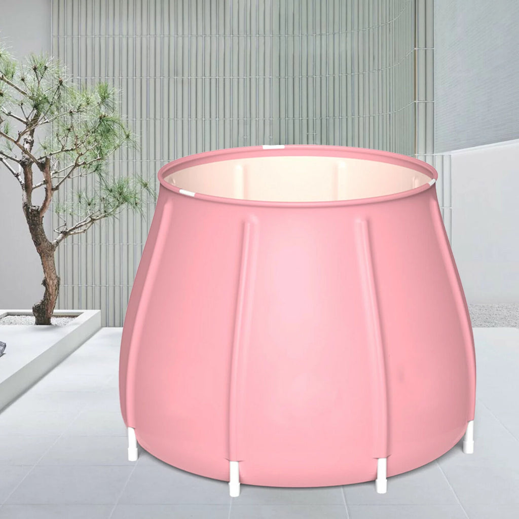 Pink PVC Inflatable Folding Bathtub U18128