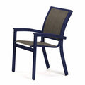 Stacking Patio Dining Armchair Gloss White W796