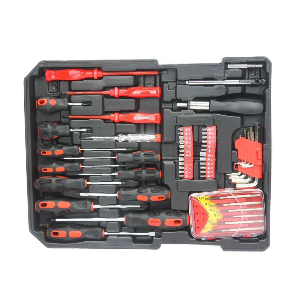 899PCS White 4 Layers Hand Tool Set with Wheels N1555