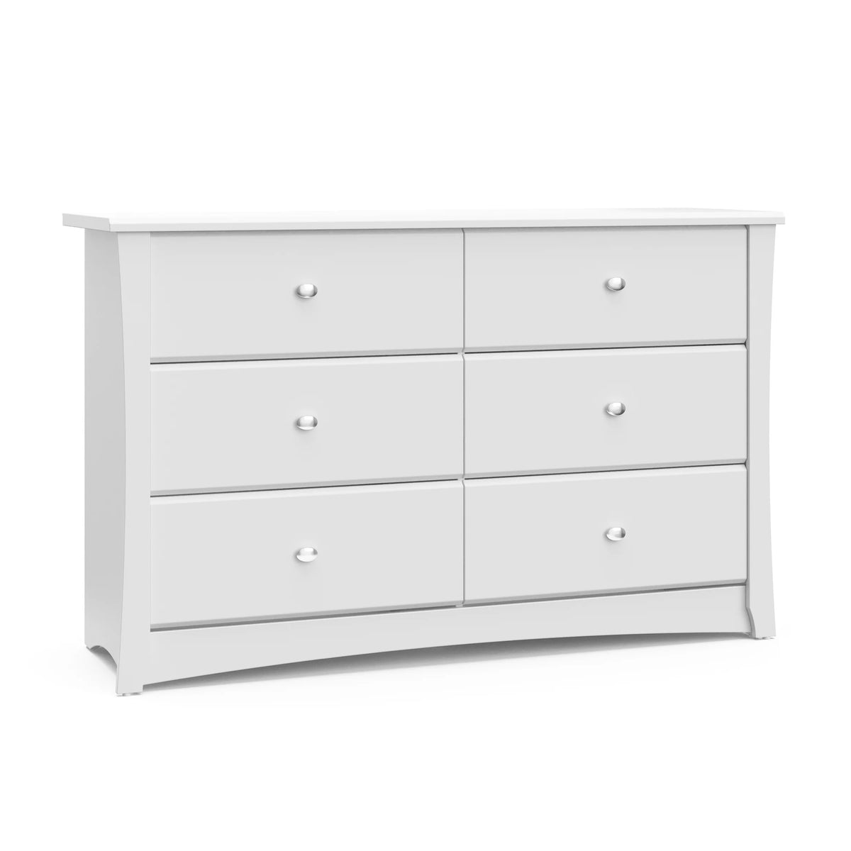 White 6 Drawer Double Dresser G10470