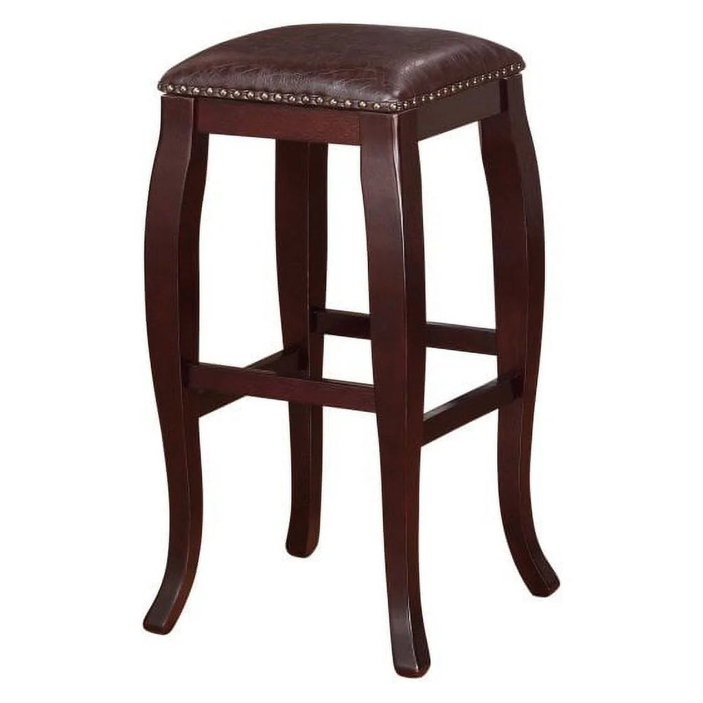 Backless Wood Bar Stool, 30" Seat Height I1996