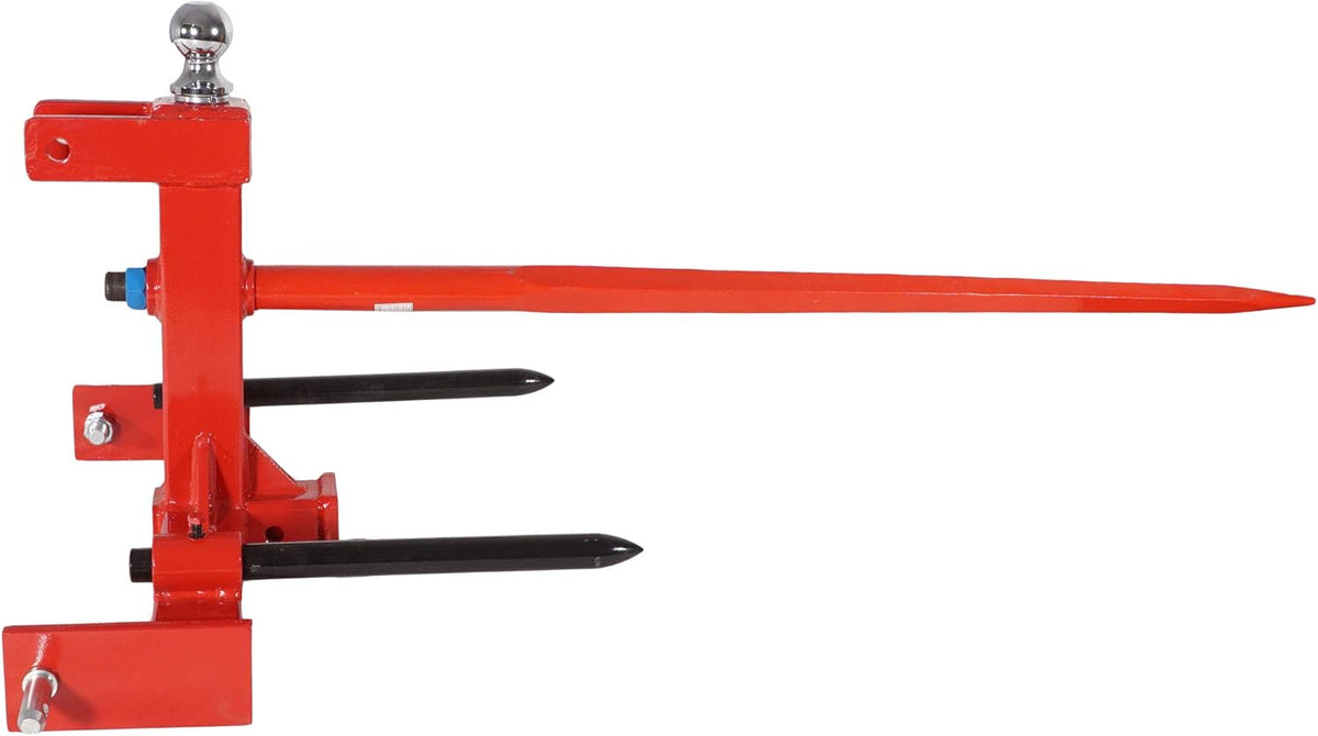 3 Pt Cat 1 Tractor Receiver Hitch with Hay Spear and 2 Stabilizers L959266