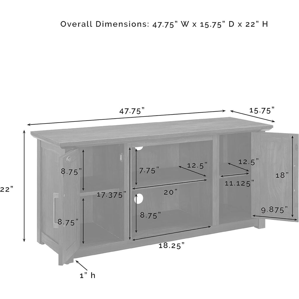 Black 48" Low Profile Tv Stand B230259