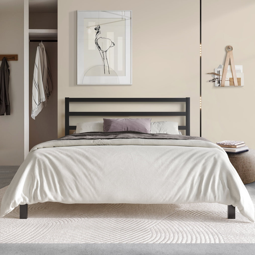 Queen Size Black Metal Platform Bed N760394