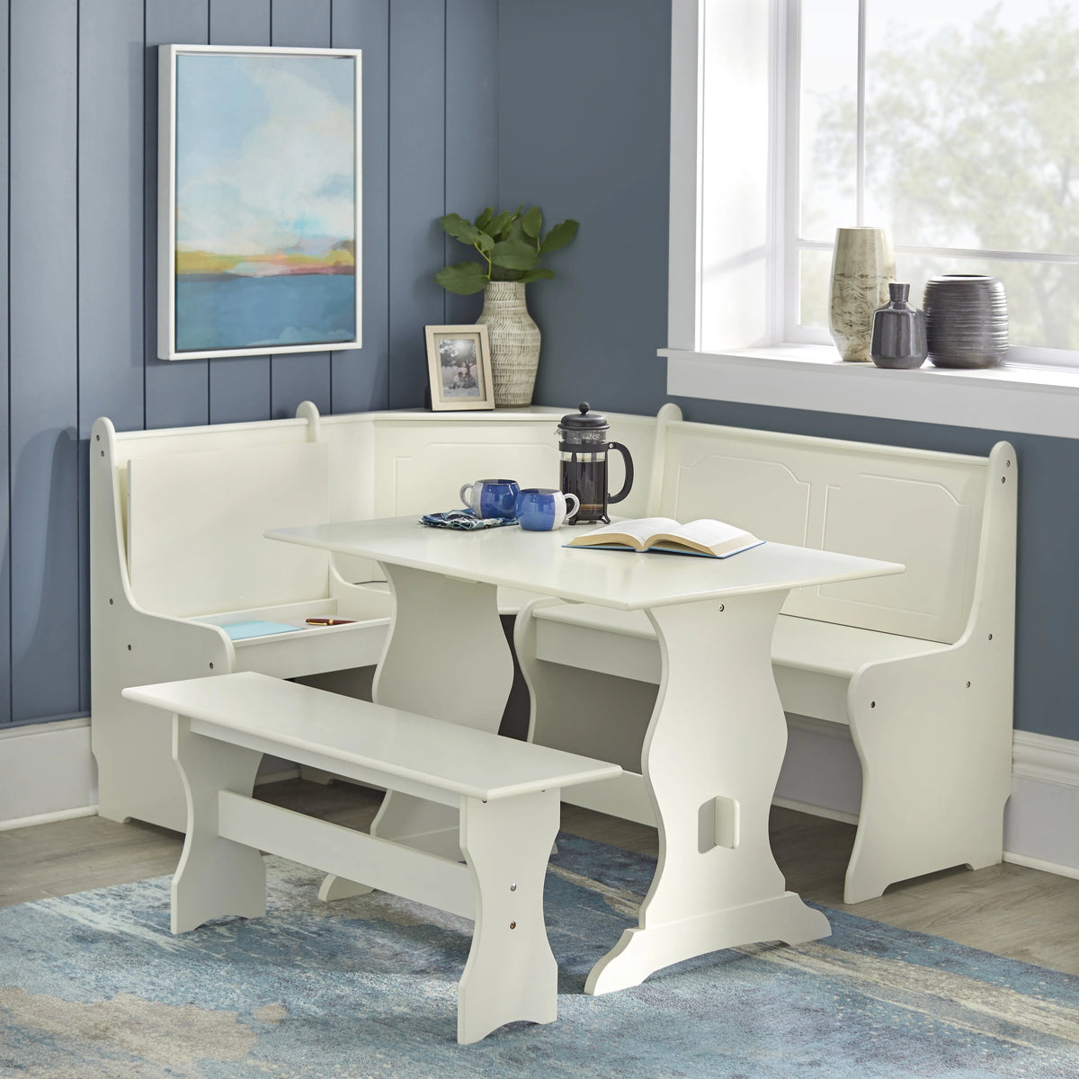 Espresso Corner Dining Nook with Storage R3951