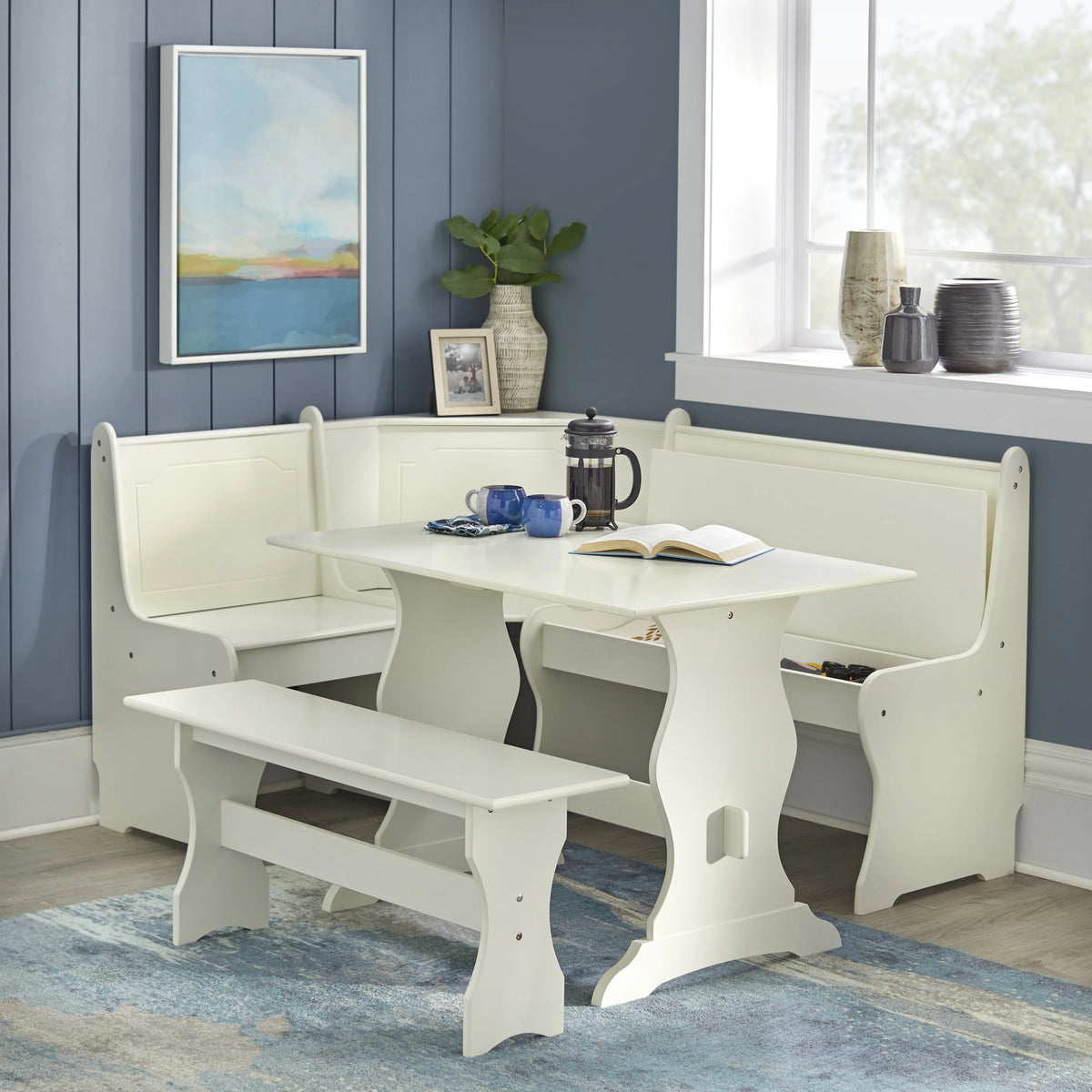 Espresso Corner Dining Nook with Storage R3951