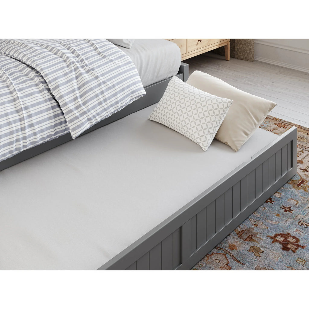 Grey Twin Wood Daybed with Trundle R551611