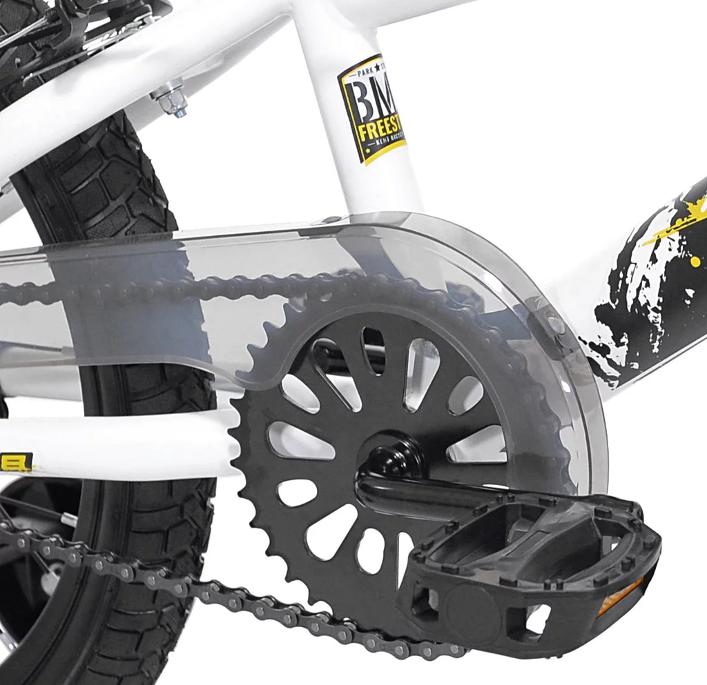 18 in. White and Black Bike M943
