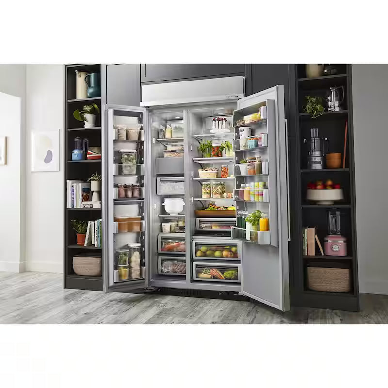 48 in. 30 cu. ft. Side-by-Side Refrigerator with Under-Shelf Prep Zone U14493