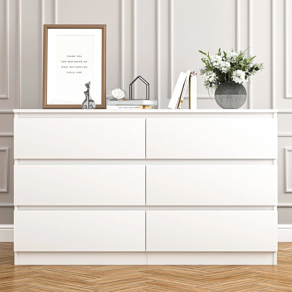 Black 6 Drawer Wood Dresser G286803