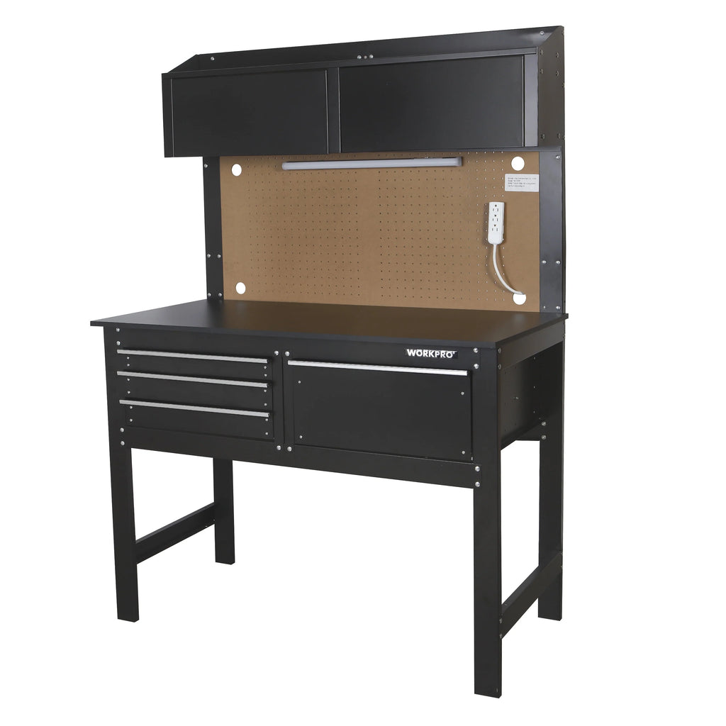 48-inch Steel Wood Workbench and Cabinet Combo X409
