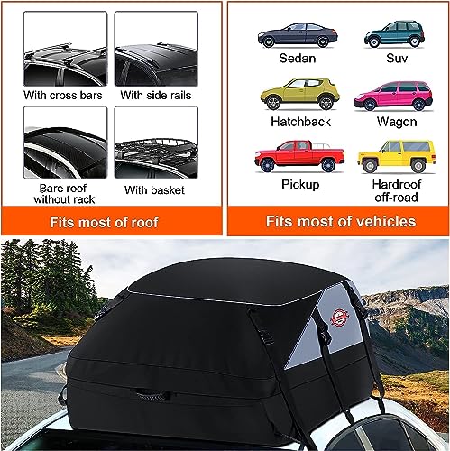 20 Cubic Feet Waterproof Soft Shell Roof Cargo Carrier W267