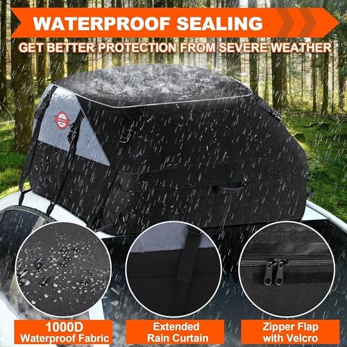 20 Cubic Feet Waterproof Soft Shell Roof Cargo Carrier W267