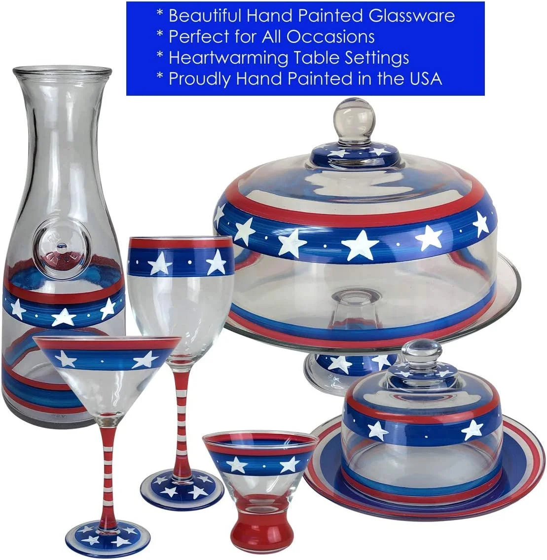 Hand Painted Martini Glasses Set Of 2 E807615
