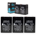 6V 4.5Ah Sealed Lead Acid Battery 5 Pack with Terminal Adapters H78264