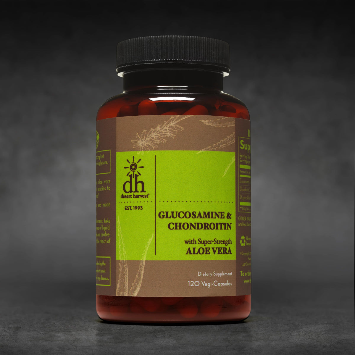 Glucosamine & Chondroitin Supplement with Aloe Vera - 120 Capsules H389