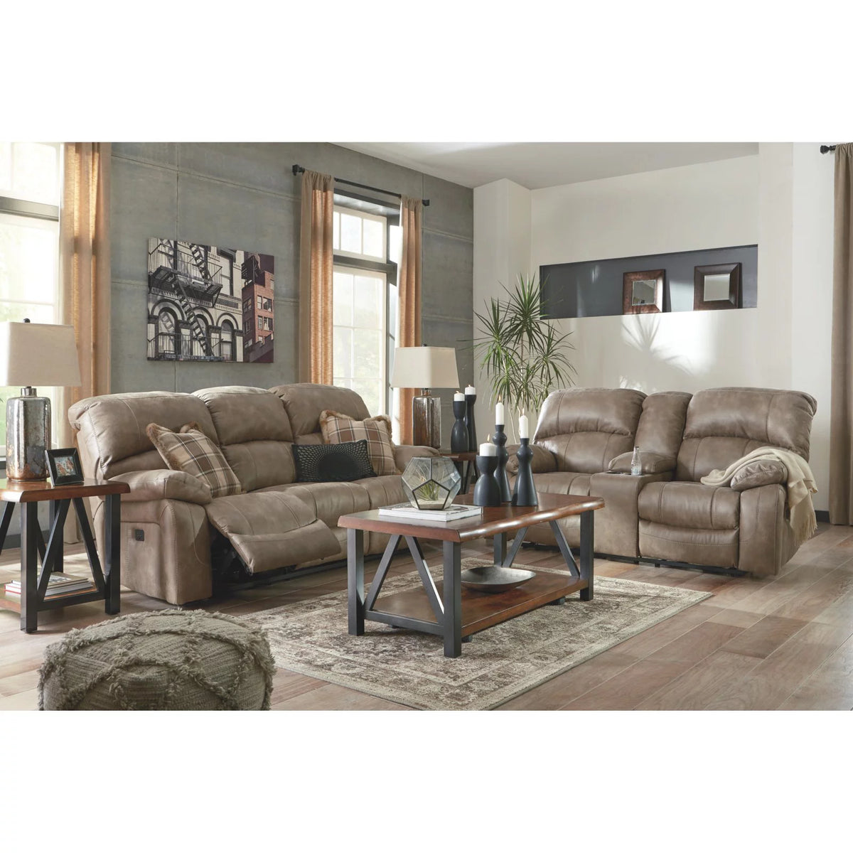 Power Reclining Sofa in Steel R8335