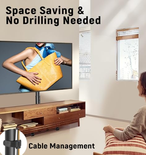 13-50 inch Tilting Rotating Height Adjustable Mobile TV Cart S646650