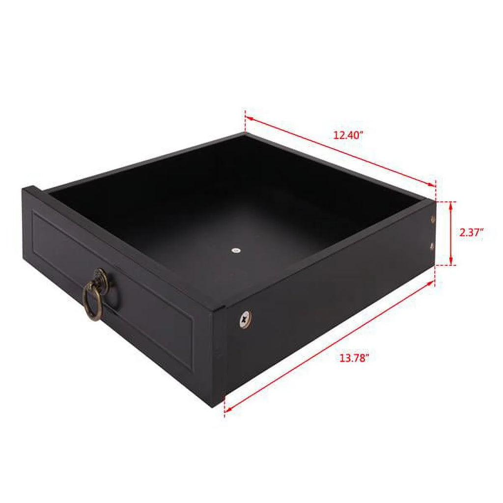 Black Solid Wood Coffee Table U7792