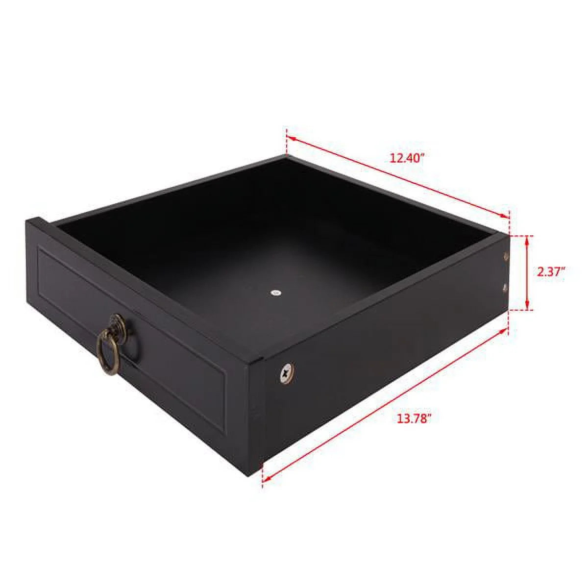 Black Solid Wood Coffee Table U7792