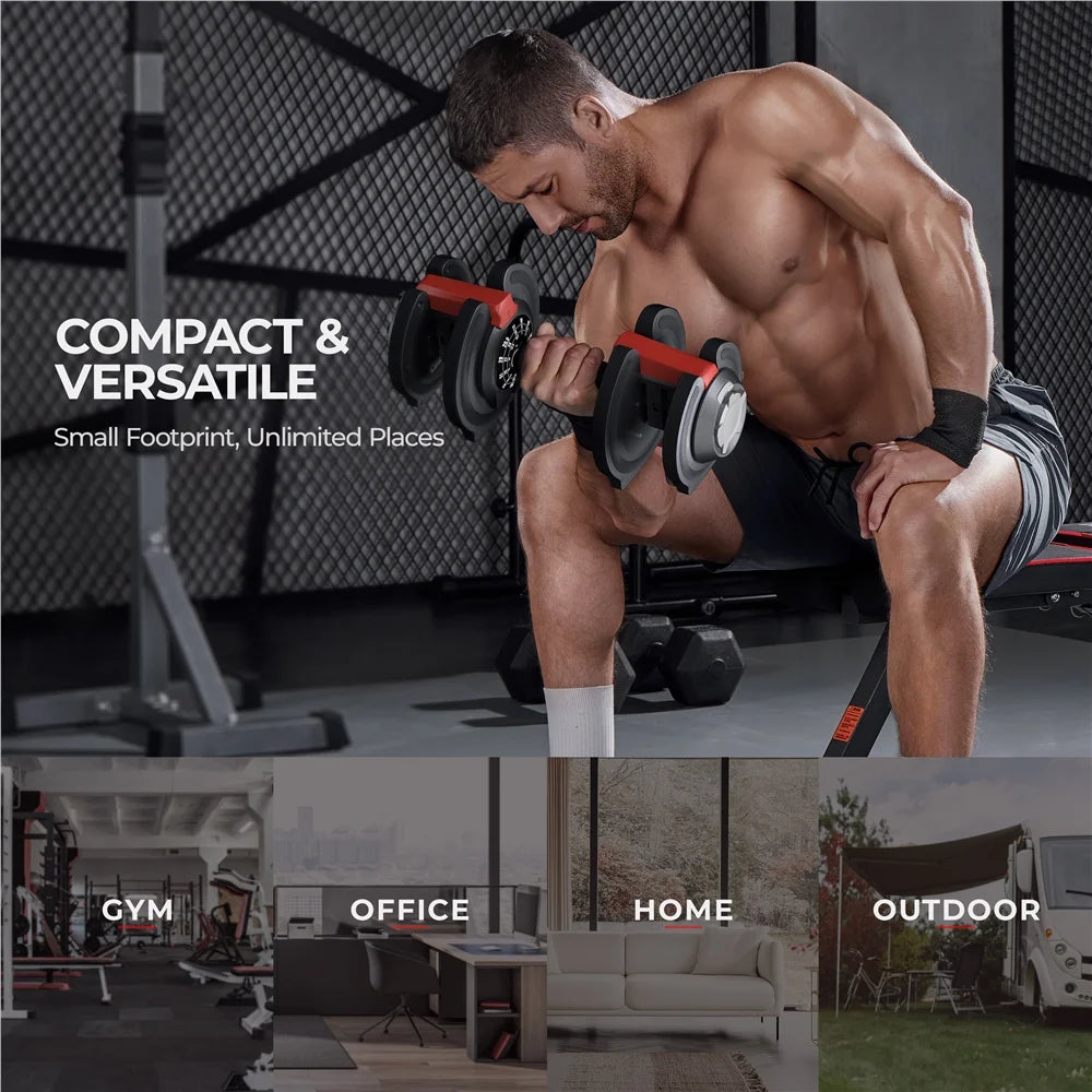 Black 3-In-1 Dumbbell Weight Set with Anti-Slip Handle Y820081