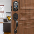 Fingerprint Keyless Entry Keypad Smart Electronic Deadbolt Door Lock with 2 Handles Set B790
