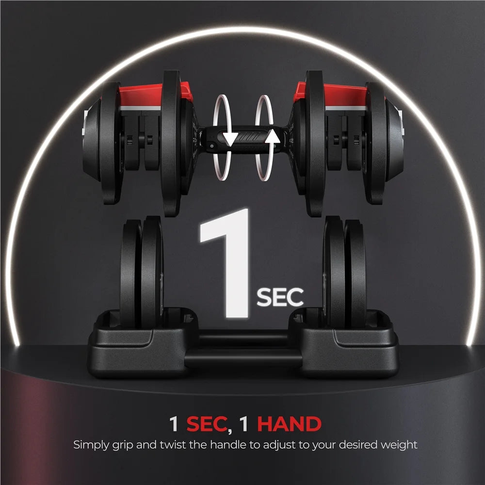 Black 3-In-1 Dumbbell Weight Set with Anti-Slip Handle Y820081