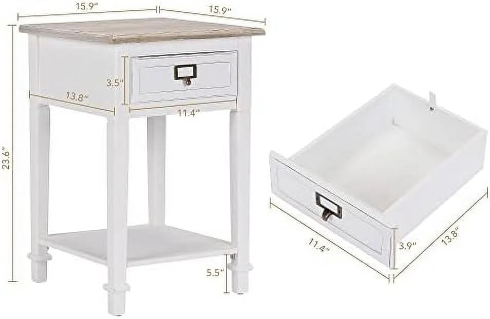 End Table with Charging Station and Drawer Y2688