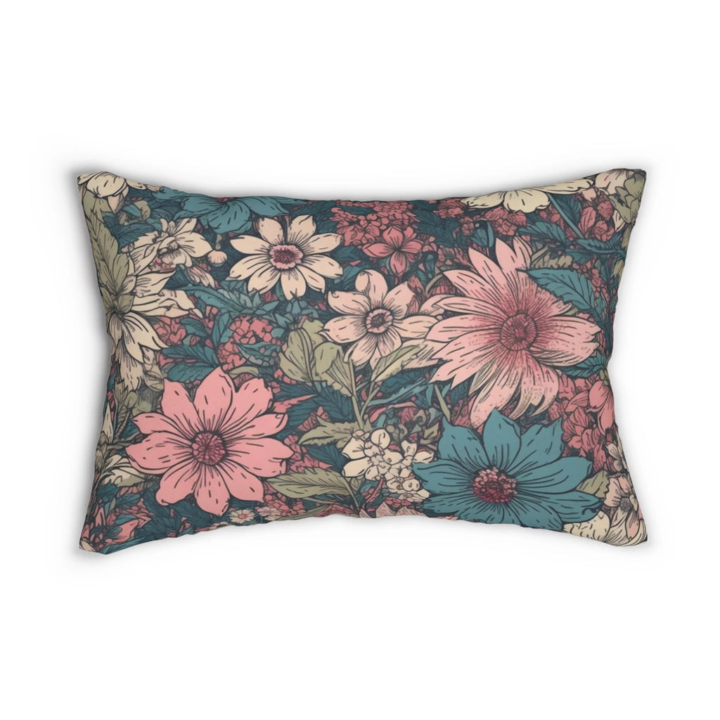 Lumbar Pillow with Jacobean Design I983
