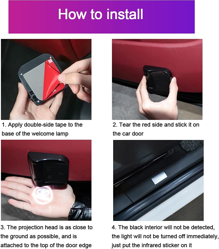 Wireless Projector Car Door Step Led Lights K8139