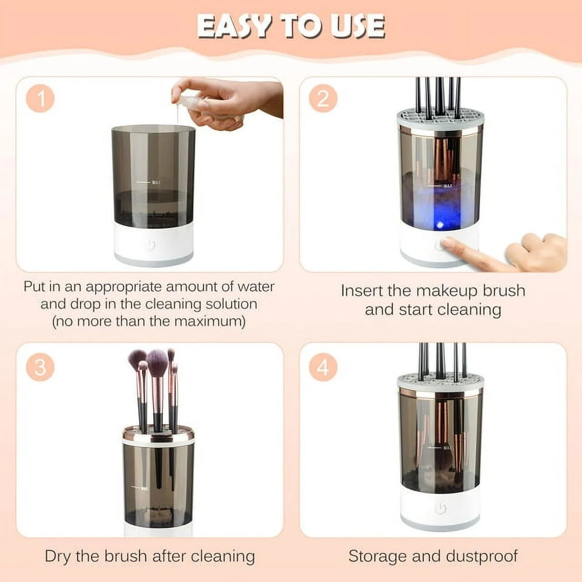 Portable Electric Makeup Brush Cleaner A2415