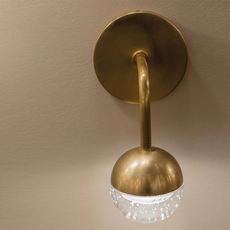 Aged Brass LED Bath Light F73072
