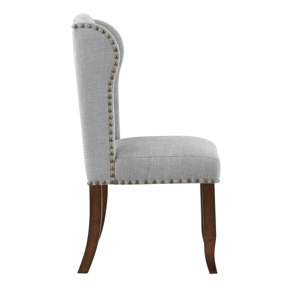 Brown and Grey Traditional Accent Dining Chair Set of Two T910488