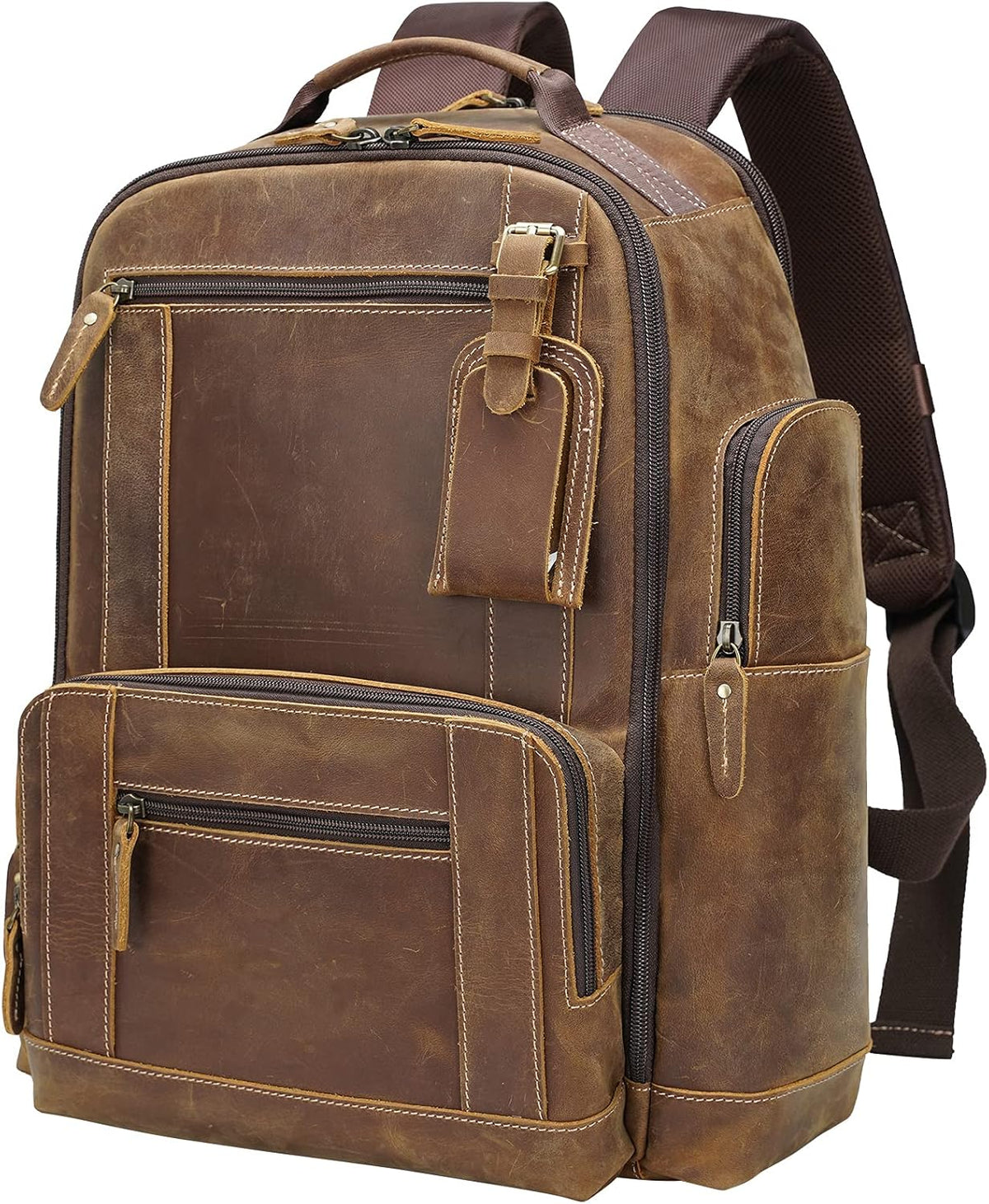 Full Grain Leather 15.6 Laptop Backpack P21270