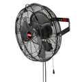 18 inch Black Outdoor Wall Mounted Fan with Misting Kit G343