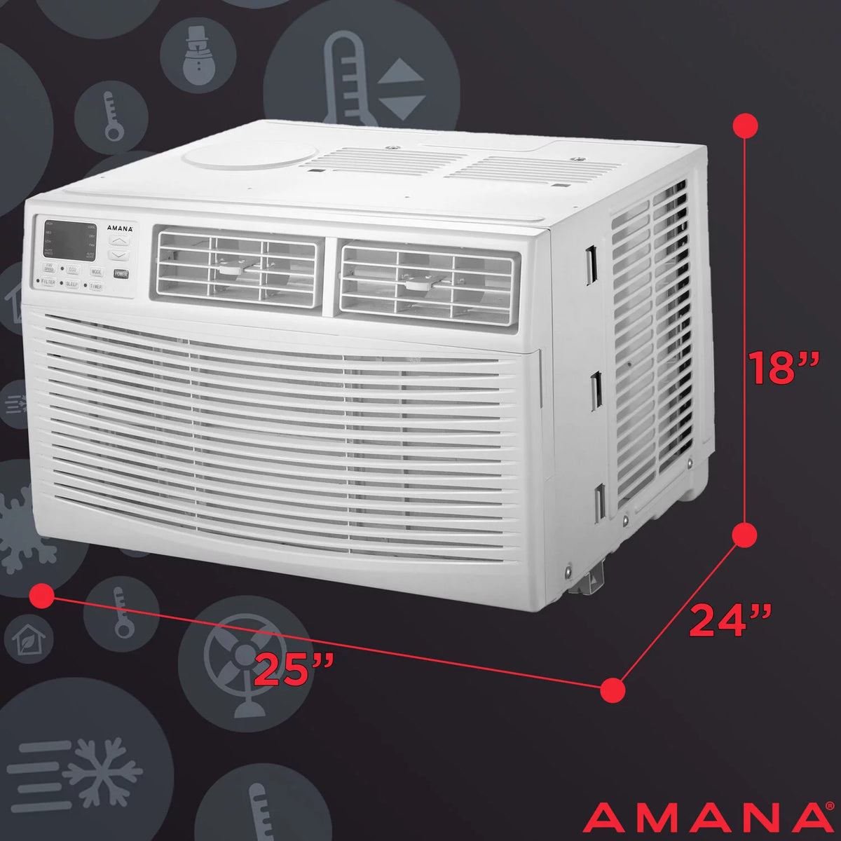 18,000 BTU 230-Volt White Window Air Conditioner O5206
