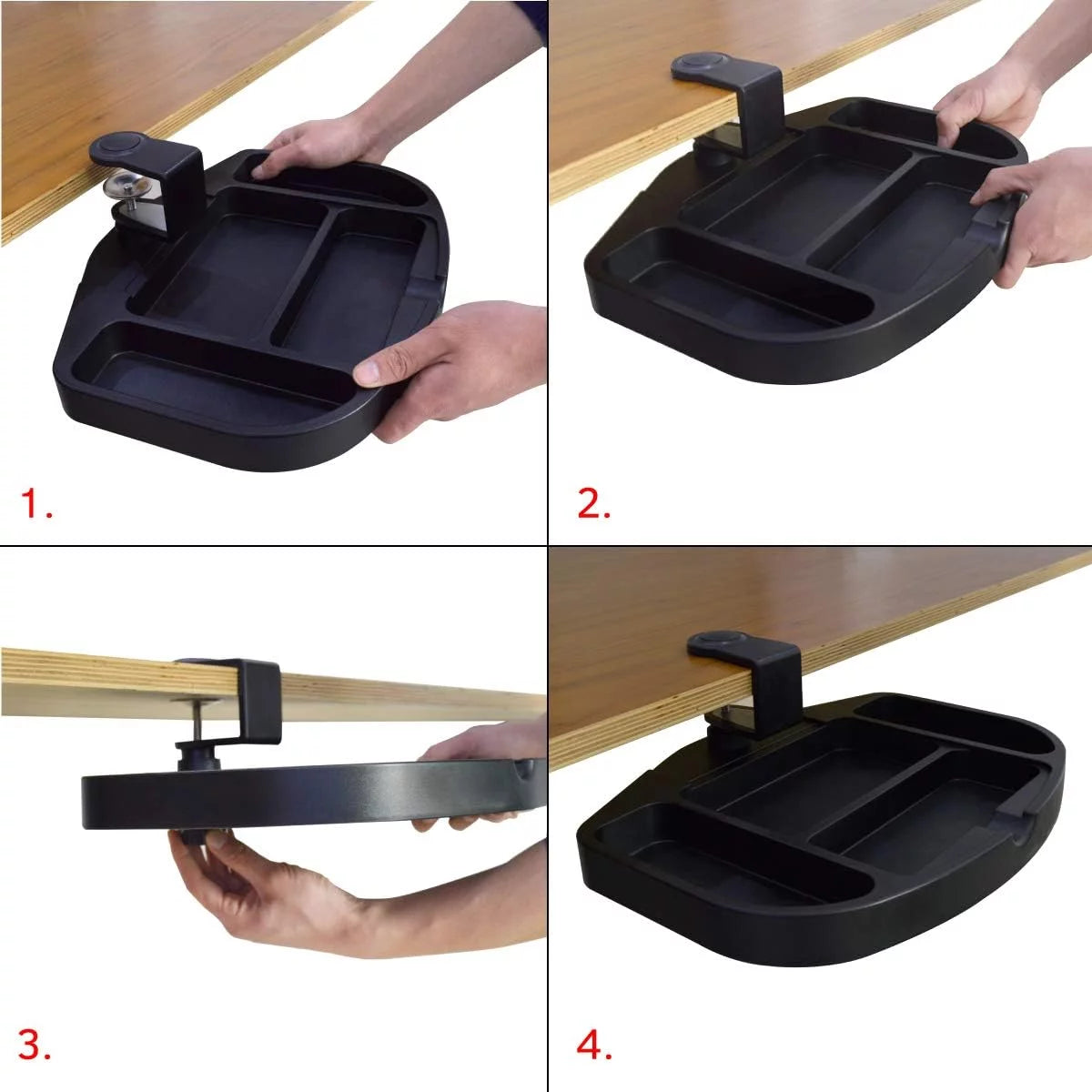 Under Desk 360-Degree Swivel White Drawer O3268