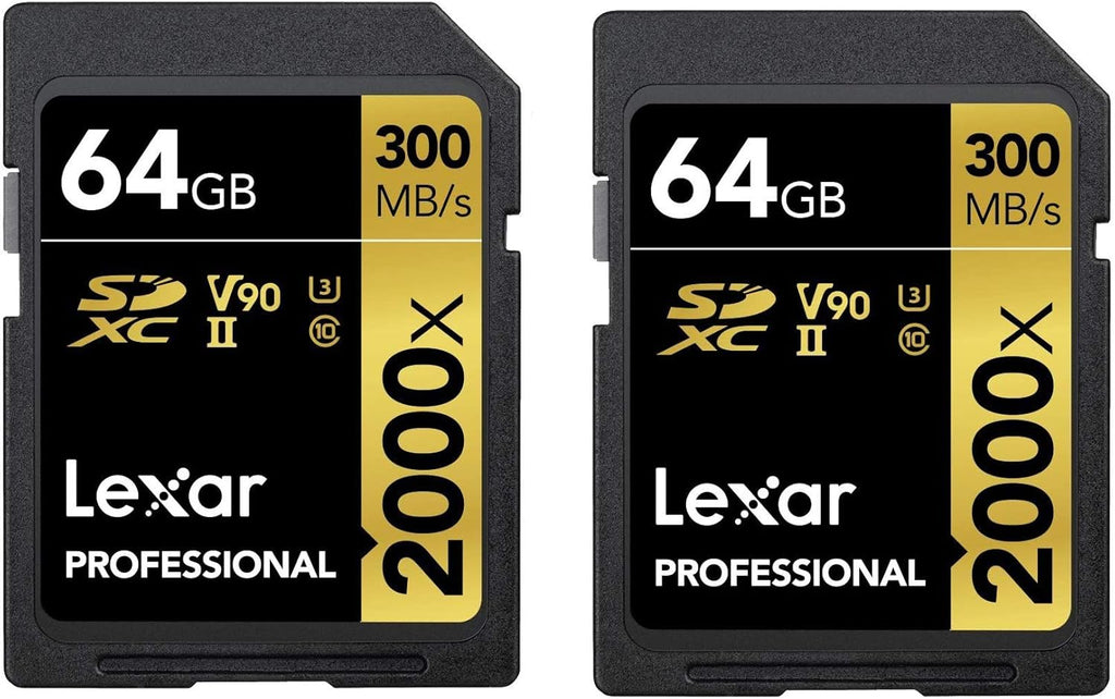 Pack of 2 64GB SDXC UHS-II Memory Cards X420147