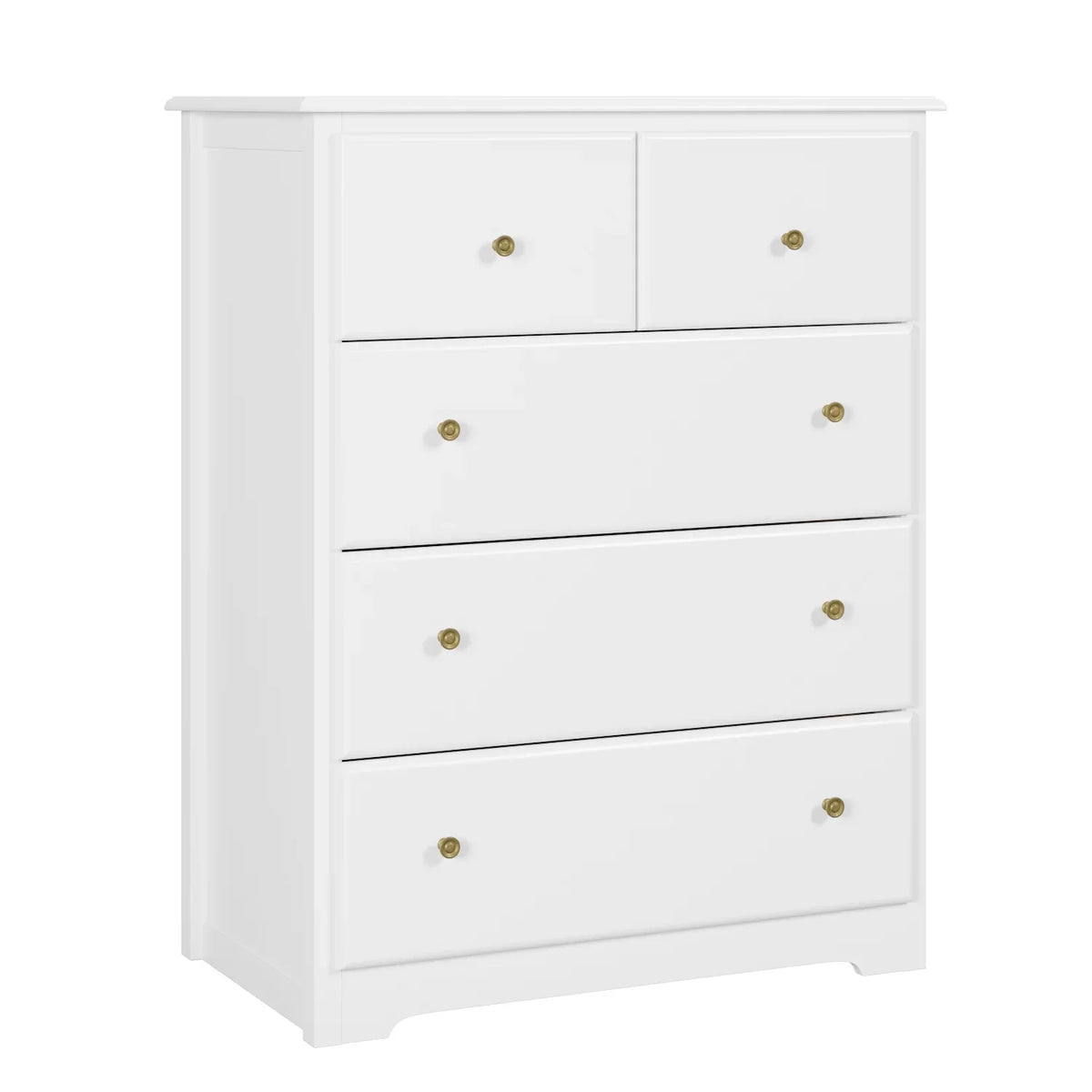 White 5 Drawer Dresser E9017
