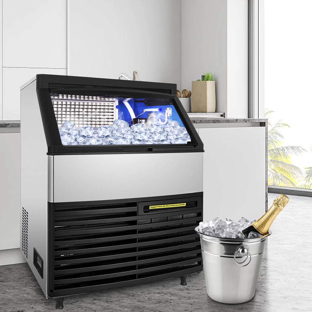 110V Commercial Ice Maker 440lbs/24H Stainless Steel C8449