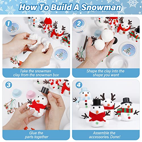 48 Pack Snowman Kit Christmas Crafts DIY Toys Kit Z619