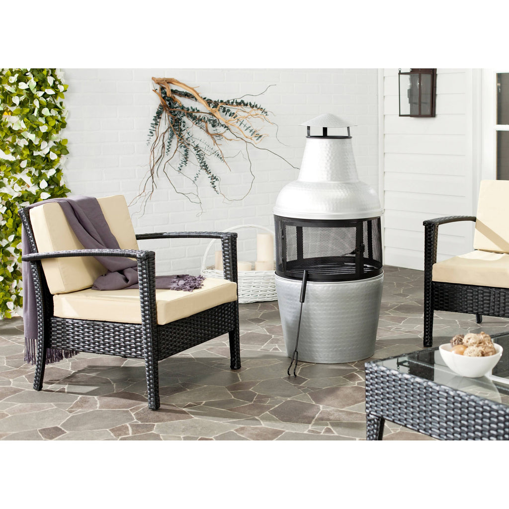 Silver Black Chiminea B4963