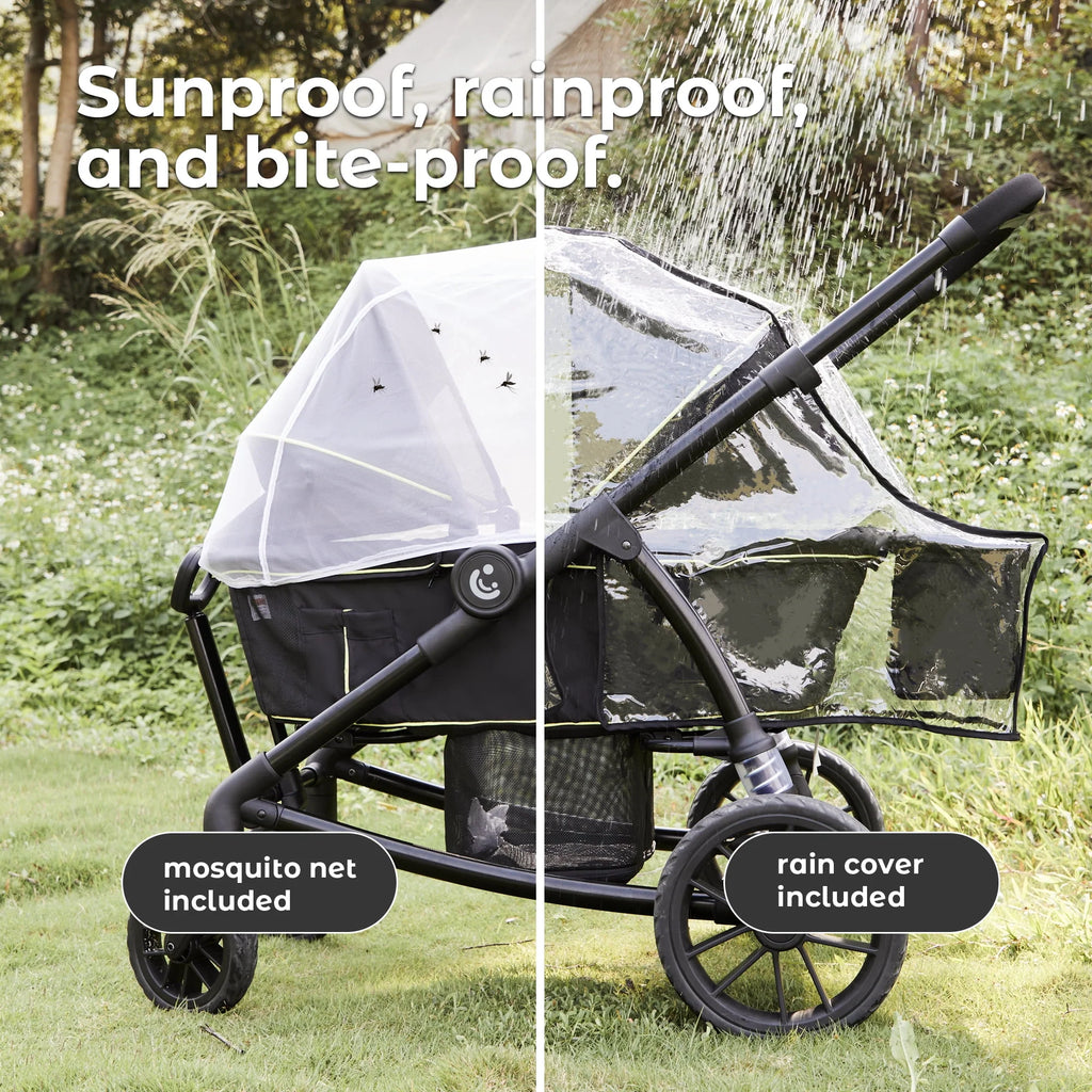 2-Seat Wagon Stroller with Adjustable Canopy N21719