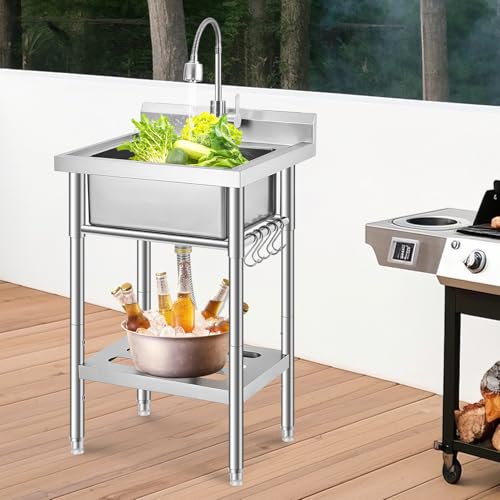 Stainless Steel Utility Sink with Faucet Y9867
