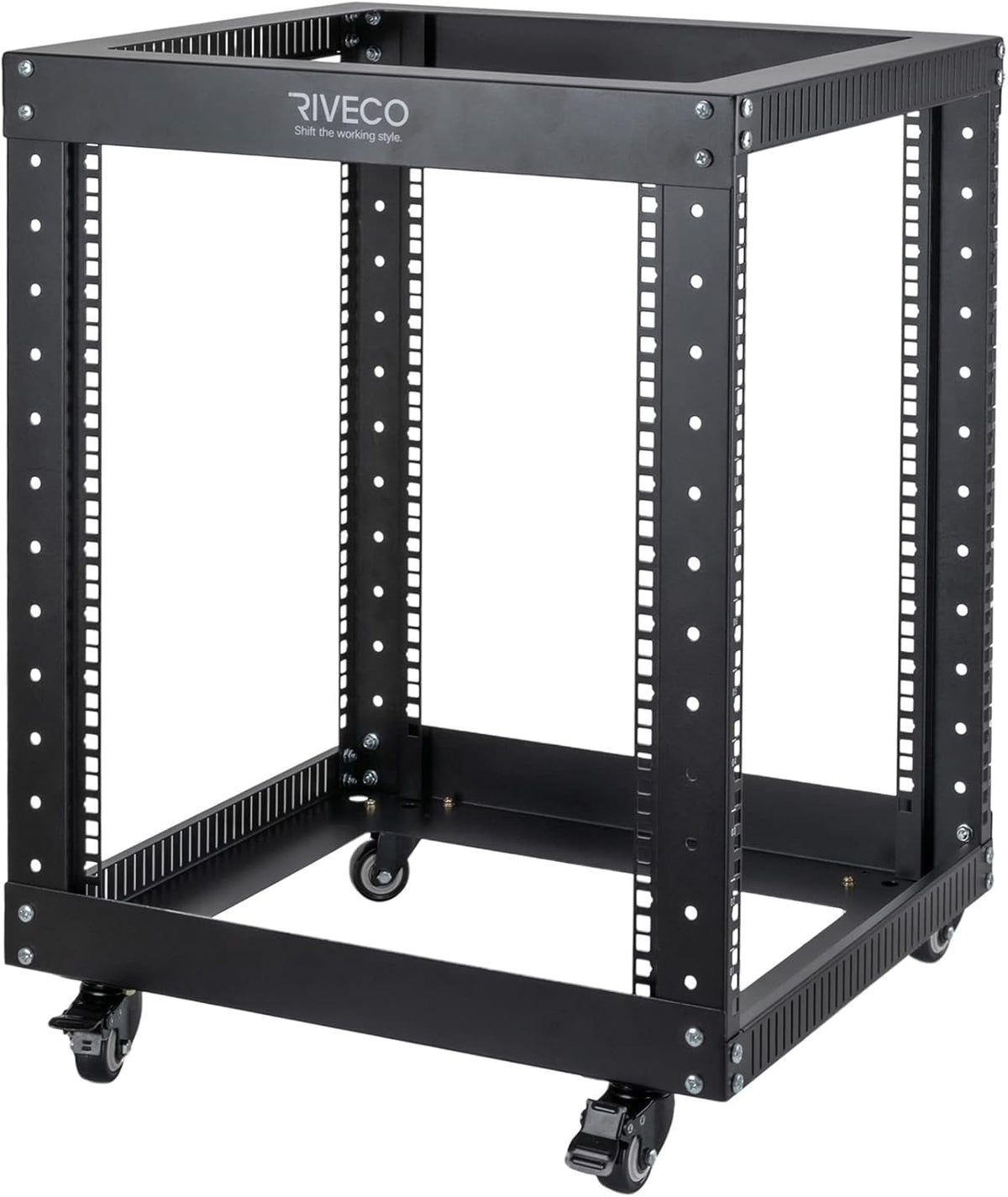 12U Open Frame Server Rack with Casters O967000