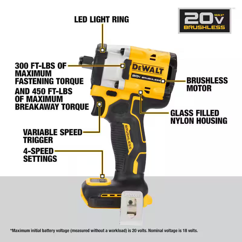 Cordless Brushless 1/2 in. Variable Speed Impact Wrench S300240